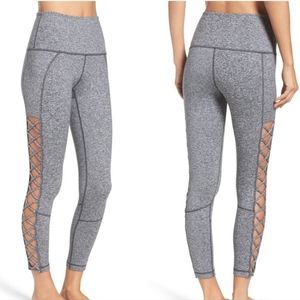 Zella Lace It Up High Waist Midi Legging, Medium